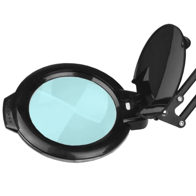 Moonlight 8012/5" crna led svjetiljka s povećalom i bazom