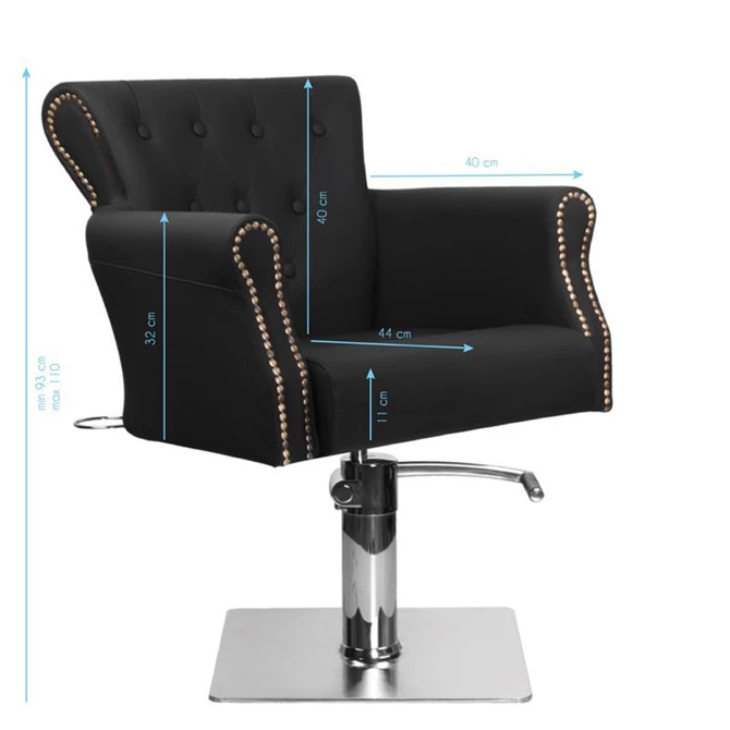 frizerska stolica BER 8541, crna