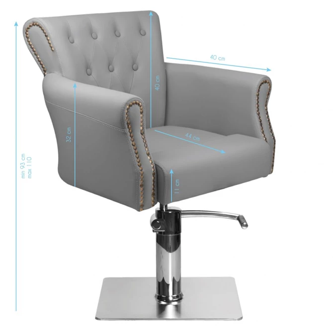 frizerska stolica BER 8541, siva