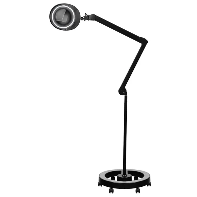 Elegante 6025 60 LED SMD 5D crna svjetiljka s povećalom i bazom