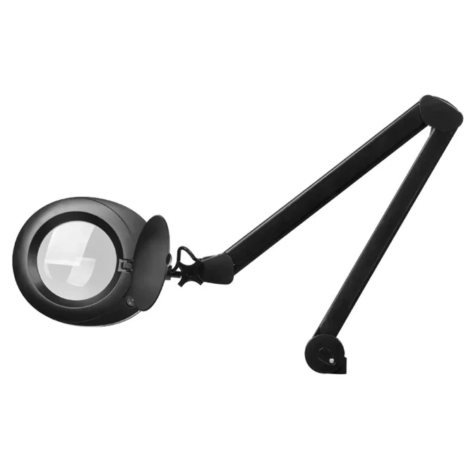 Elegante 6025 60 LED SMD 5D crna svjetiljka s povećalom i bazom
