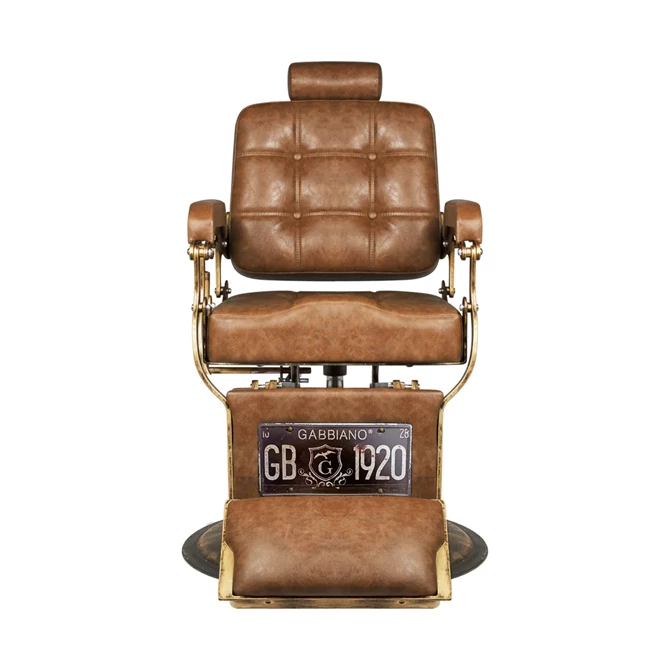 Brijačka stolica Boss Old Leather, svijetlo smeđa