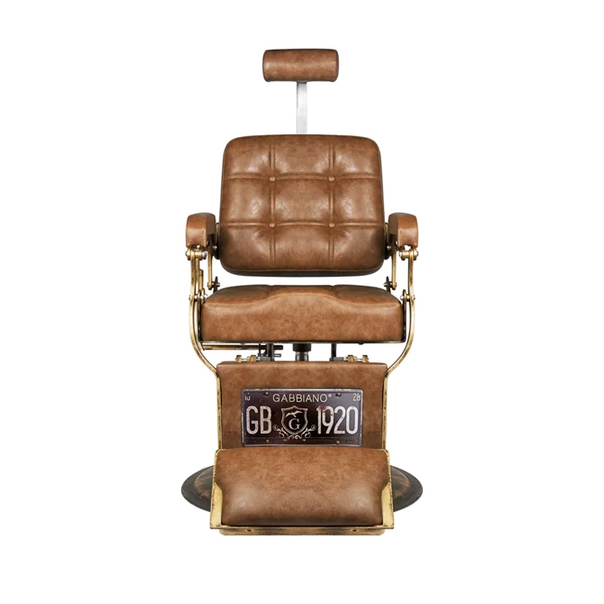 Brijačka stolica Boss Old Leather, svijetlo smeđa