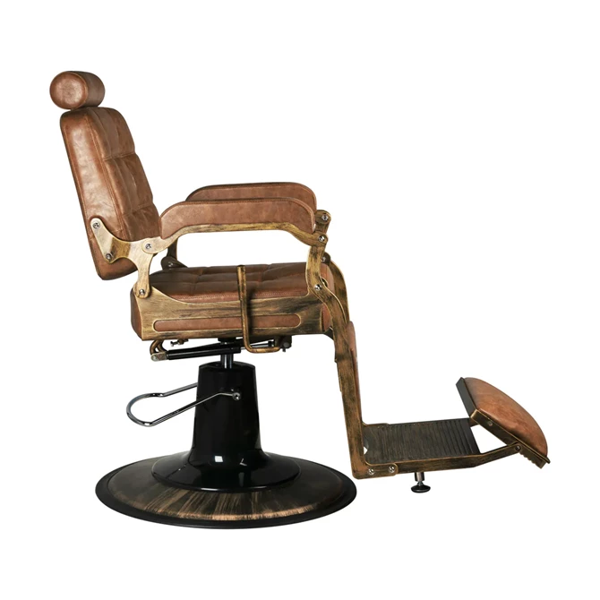 Brijačka stolica Boss Old Leather, svijetlo smeđa