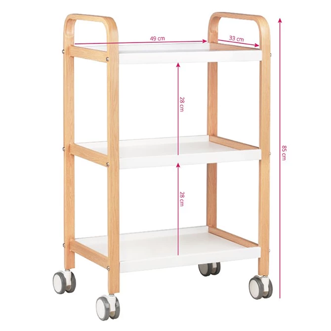 Beauty asistent stol HS-09 drvo, bijeli