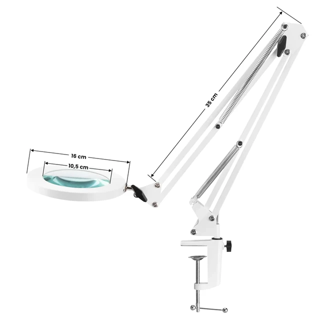 Led stolna lampa sa povećalom GLOW 308, bijela