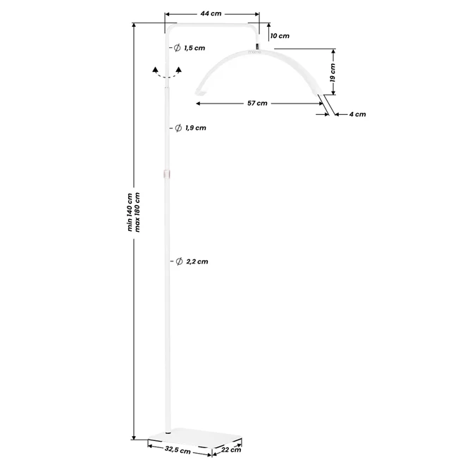 Lampa za tretman trepavica s svjetlucavim efektom MOMO MX6, bijela