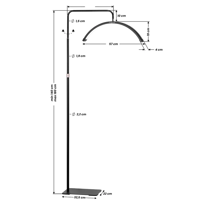 Lampa za tretman trepavica s svjetlucavim efektom MOMO MX6, crna