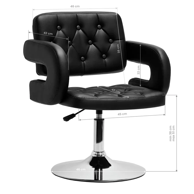 Frizerska stolica QS-B1801, crna