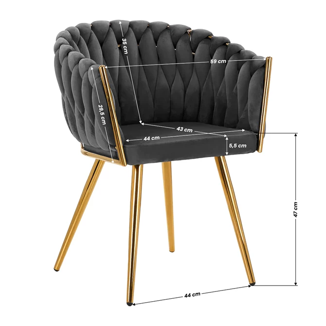 Stolica QS-GW06G, siva