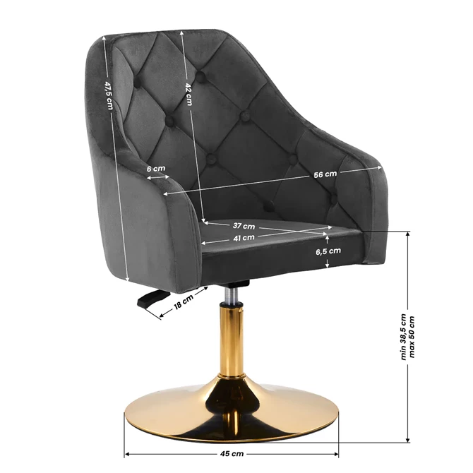 Okretna stolica QS-BL14G, siva