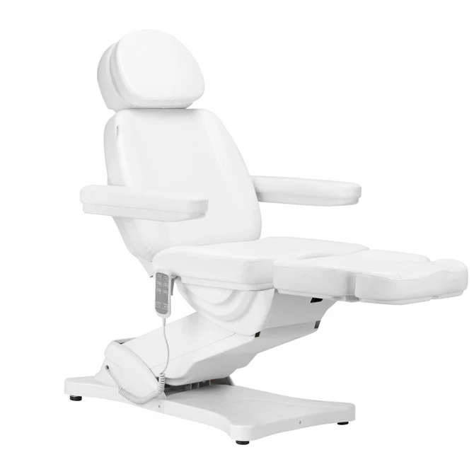 SILLON CLASSIC električna kozmetička stolica, 3 motora, s grijanjem, bijela