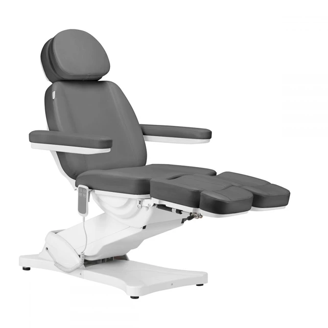 SILLON CLASSIC električna kozmetička stolica pedi s 2  motora, siva