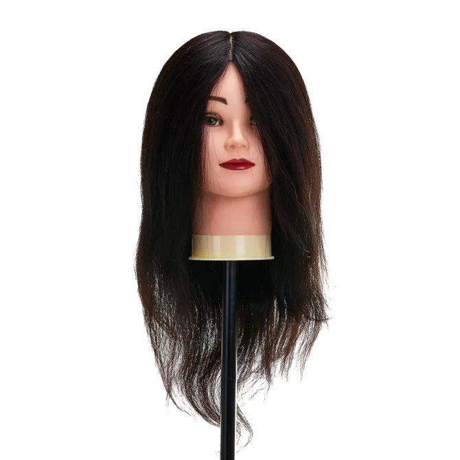 Frizerska trening lutka, prirodna kosa, boja 1#, duljina 40 cm