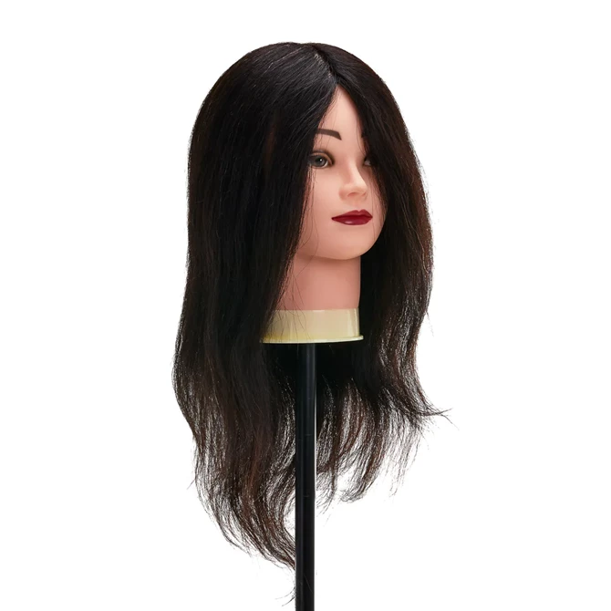 Frizerska trening lutka, prirodna kosa, boja 1#, duljina 40 cm