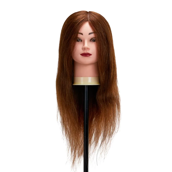 Frizerska trening lutka, prirodna kosa, boja 4#, duljina 20"