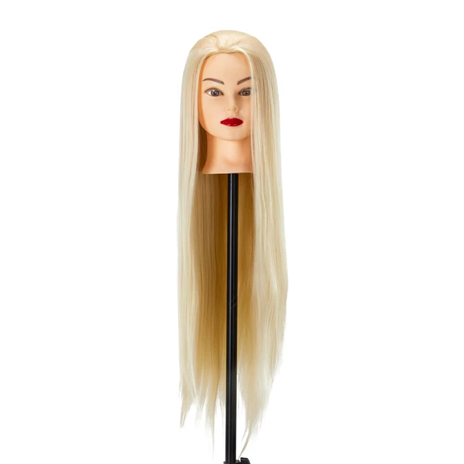 Frizerska trening lutka, sintetička kosa, boja 613#, duljina 24"