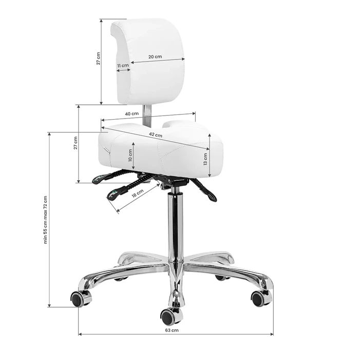 Pedikerska radna stolica 1005, bijela