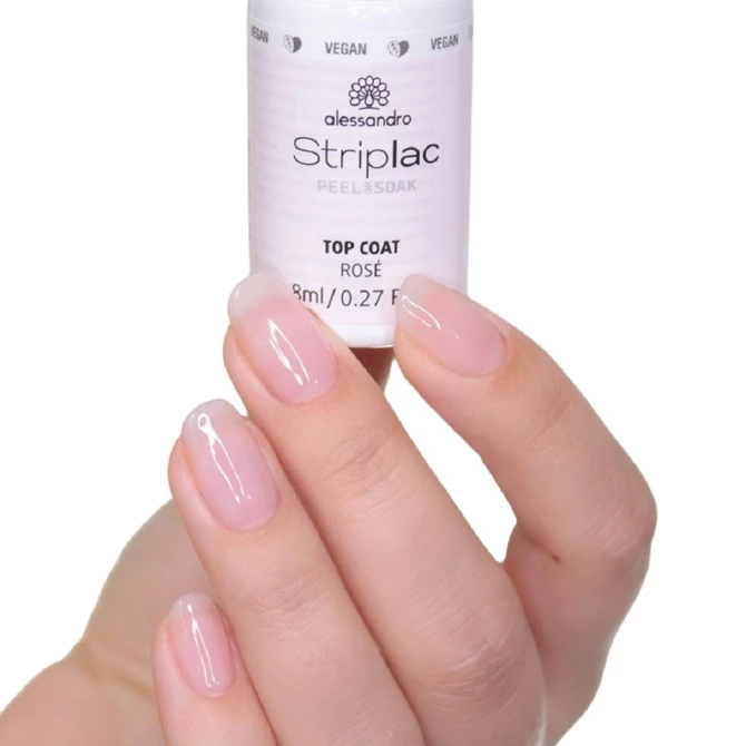 Striplac Peel or Soak TOP COAT ROSÉ 8 ML