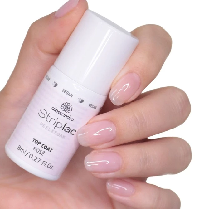 Striplac Peel or Soak TOP COAT ROSÉ 8 ML