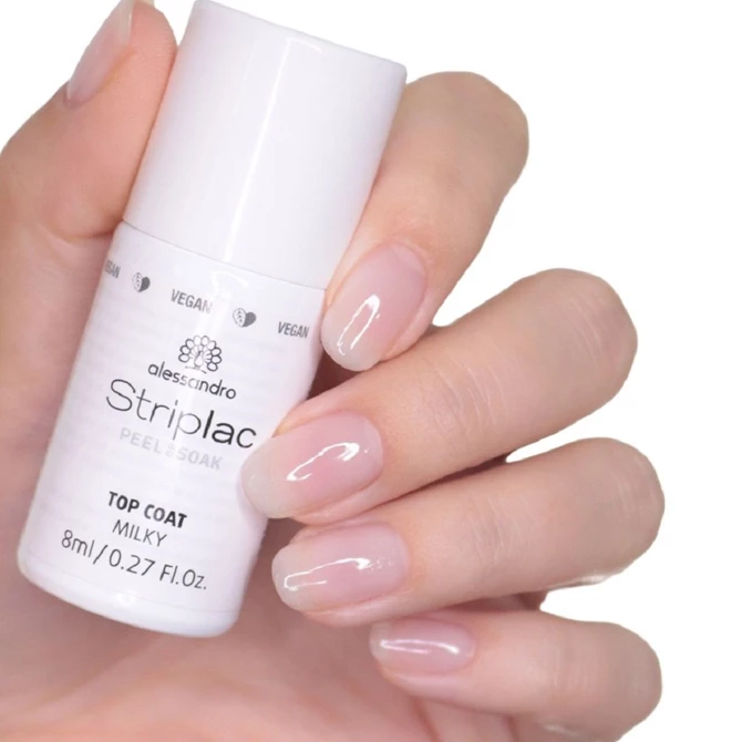 Striplac Peel or Soak TOP COAT MILKY 8 ML