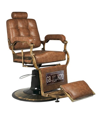Brijačka stolica Boss Old Leather, svijetlo smeđa