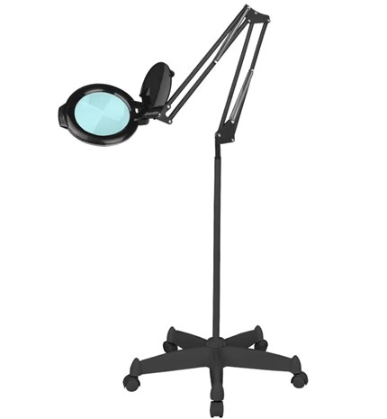 Moonlight 8012/5" crna led svjetiljka s povećalom i bazom