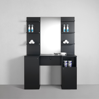 Frizerska radna jedinica SALON STATION BRIDGE, crna