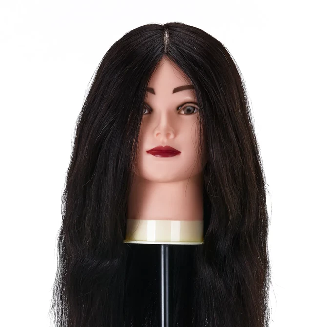 Frizerska trening lutka, prirodna kosa, boja 1#, duljina 20"