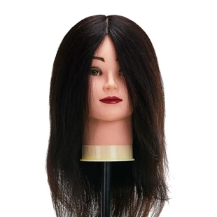 Frizerska trening lutka, prirodna kosa, boja 1#, duljina 40 cm