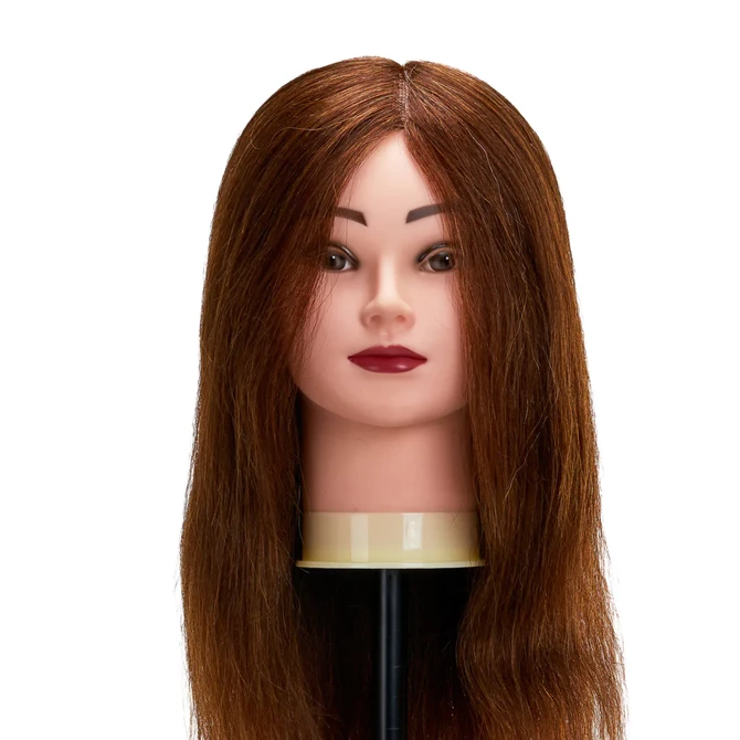 Frizerska trening lutka, prirodna kosa, boja 4#, duljina 20"