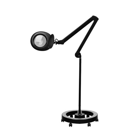 Elegante 6025 60 LED SMD 5D crna svjetiljka s povećalom i bazom