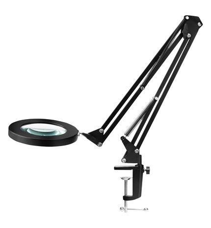Led stolna lampa sa povećalom GLOW 308, crna
