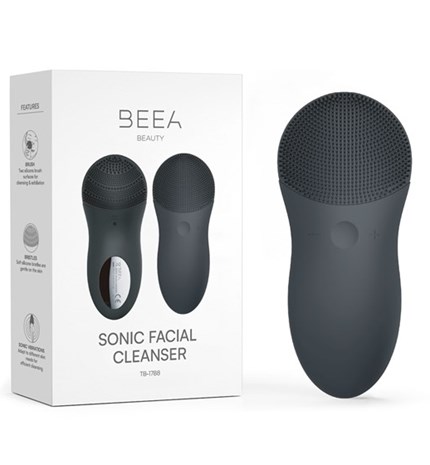 Čistač za lice sonic, silikonski, crni