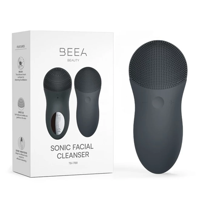 Čistač za lice sonic, silikonski, crni